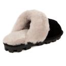 Ladies Alice Sheepskin Slipper Black with Dove Extra Image 2 Preview